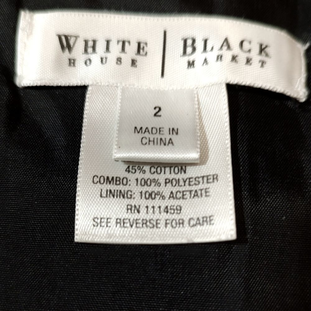 White House Black Market Black Lace Overlay A-Line Dress Shoulder Cockta… - Picture 8 of 12